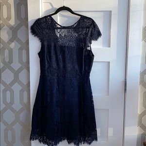 BB Dakota navy blue lace dress